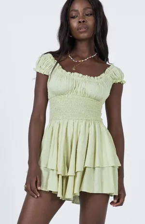 Princess Polly The Love Galore Romper Green Size 4 - C33-080 thumbnail 1
