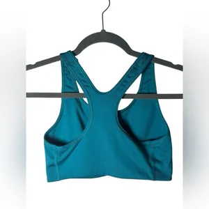 Nike Dri-FIT‎ Swoosh Sports Bra S Teal Blue Racerback Workout Athletic thumbnail 5