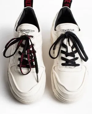 Zadig & Voltaire Women’s Blaze Stylish White Leather Sneakers Size‎ 7.5 (38) thumbnail 1
