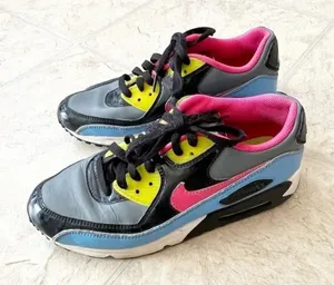 Nike Air Max 90 Flint Grey Flamingo GS Sneakers Shoes Youth 6/ Women’s 8 thumbnail 1