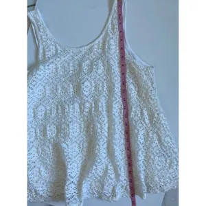 Deletta Anthropologie White‎ Crochet Lace Tank Scoop Neck Lined Medium OB520459 thumbnail 9