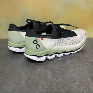On Cloudboom 1 Women's Running Shoes in White/Black/Green Size 10 thumbnail 11