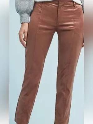 Anthropologie Copper-Tone Essential Skinny Trousers Sz 4 NWT thumbnail 3