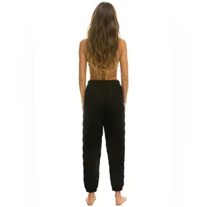 Aviator Nation Black Quilted Sweatpants large new thumbnail 2
