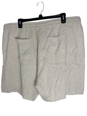 Old Navy Natural Flax Beige Linen Blend Drawstring High Rise shorts size XL thumbnail 2