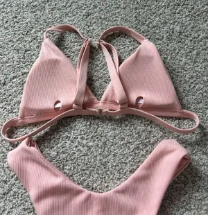 Pink Ribbed Bikini Set thumbnail 5