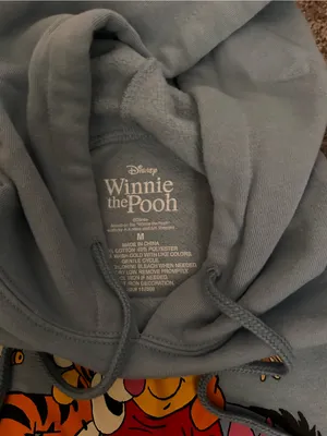 Disney Light Blue Winnie the Pooh Hoodie Size Medium 0543 thumbnail 3