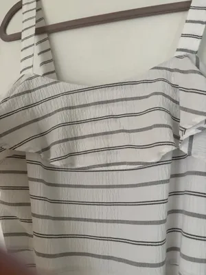 Banana Republic Striped Ruffle Midi Dress Size 2 thumbnail 4