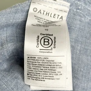 Athleta Cabo Linen Jogger Pants in Blue Women’s Size 10 thumbnail 12