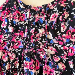 Torrid Dark Coquette Floral Corset Lace Up Smocked Sundress Plus Size 1 thumbnail 13