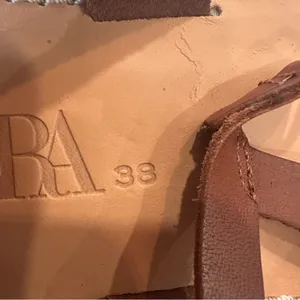 Zara Leather Flat Strappy Sandals Sz 38 Fisherman Womens Spain NWOT thumbnail 10
