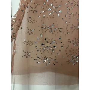 Anthropologie Crystal Sheer Maxi Skirt XS Fairycore Mesh Bling Ethereal thumbnail 6