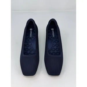 VIVAIA Melody Pro Heels Blue Square Toe Chunky Block Slip On Pumps 37.5 US 7 thumbnail 4
