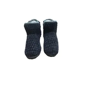 Muk Luks Cozy Black Knit Faux Fur Lined Slipper Booties Womens Size 8 thumbnail 8