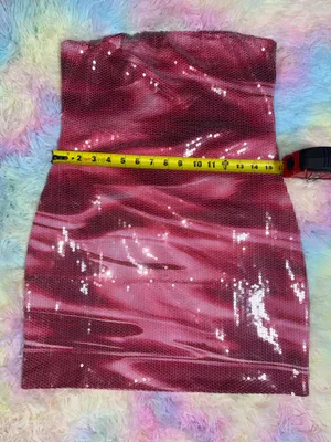Cute Sequin Pink Tube Top Dress thumbnail 5