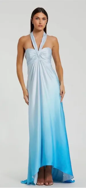 Mac Duggal blue ombre prom dress thumbnail 1