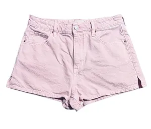 PacSun High Rise Festival Pale Pink Denim Jean Shorts Cotton Pockets Size 27 thumbnail 1