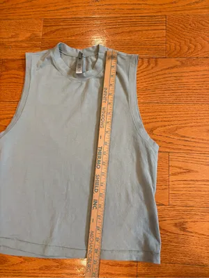SKIMS Sleeveless High Neck Tank Top Sage Green 4X Stretch Minimalist Basic thumbnail 4