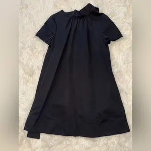 NEW STAUD ILANA high neck bow mini black dress sz S thumbnail 4