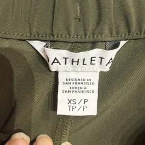 Athleta Olive Green Snap Side Drawstring Pants Sz XS thumbnail 8