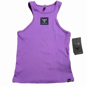Under Armour Project Rock Womens‎ Ribbed Tank Top Size Small Purple Lilac thumbnail 2