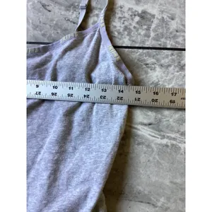 SKIMS Cotton Logo Bodysuit Light Heather Grey 3X Adjustable Straps Snap thumbnail 3