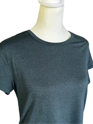 Quince Flowknit Breeze Tee Short Sleeve Relaxed Fit T-Shirt Green Size Small thumbnail 6