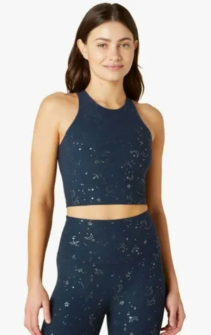 Beyond Yoga Cropped Tank in Nocturnal Navy/ Gunmetal Constellations Size: S thumbnail 1