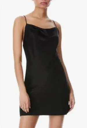 Alice + Olivia Black Slip Mini Dress thumbnail 1