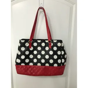 Disney Minnie Mouse Loungefly Large Tote EUC Black thumbnail 3