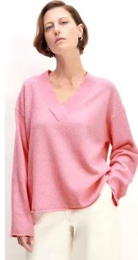 everlane the cozy-stretch v-neck sweater pullover thumbnail 1