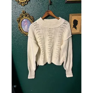 Free People Ivory NWT Slouchy Sweater Sz Medium thumbnail 2