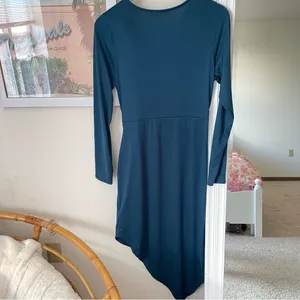 Baltic Born Babette Ruched Jersey Knit Knee Length Dress NO BELT thumbnail 4