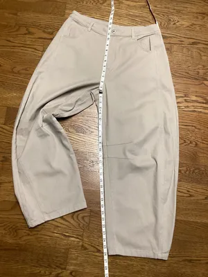Rae Mode cotton twill barrel ankle pants Tan size Large thumbnail 8