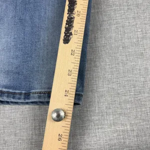 Levi's Jeans Womens 30x24 Blue Medium Wash Straight Floral Embroidered Denim thumbnail 3