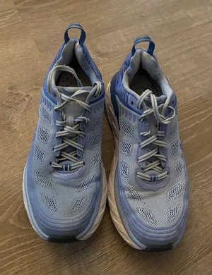 Hoka‎ Bondi 6 Women's Running Shoes Blue Comfort Sneakers 10.5 READ DESCRIPTION thumbnail 1