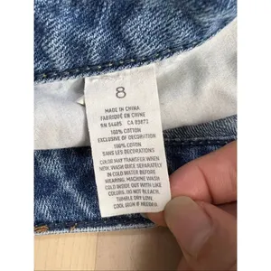 American Eagle Denim Shorts Women Size 8 Blue Distressed Button Fly Y2K Cutoff thumbnail 16