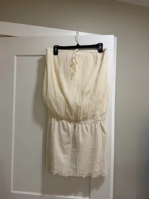 ZARA Dress Mini White Strapless thumbnail 2