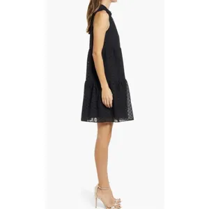 Lilly Pulitzer Novella Eyelet Lace Sleeveless Swing Dress Size XS‎ Onyx Black thumbnail 3