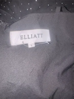 NEW Elliatt Moss Tiered Embellished Gown Black Cocktail Sz L thumbnail 10