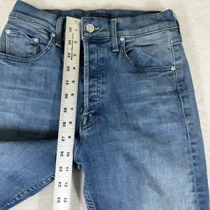 Mother Denim Blue High Rise Button Fly Slim Straight Leg Jeans Size 27 thumbnail 8