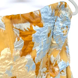 Showpo Brailey Strapless Mini Jacquard Homecoming Dress Women 12 Gold Glam Party thumbnail 6