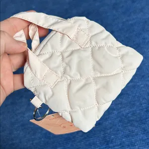Mini quilted tote bag charm thumbnail 3