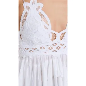 Free People‎ Adella Top Womens Size XS Cami White Lace Ruffled Tank NWT thumbnail 3