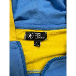 FISLL WNBA‎ Chicago Sky Angel Reese Full Zip Hoodie Blue Yellow WW4F4504H Small thumbnail 5