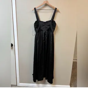 ASTR the Label Black Pleated Bustier‎ Midi Slit Dress NEW thumbnail 6
