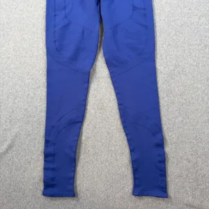 NUX Blue Ribbed Leggings Size Medium High Rise Active Stretch thumbnail 2