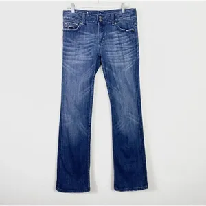 Miss Me Dark Wash Low Rise Rhinestone Embellished Flap Pocket Bootcut Jeans thumbnail 3