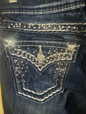Miss Me JE5453B7R Bootcut Rhinestone Sequin Pocket Jeans thumbnail 3