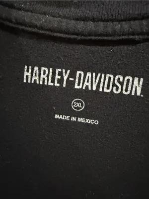 Harley-Davidson Black Tee with White Logo Print Size 2xl thumbnail 3